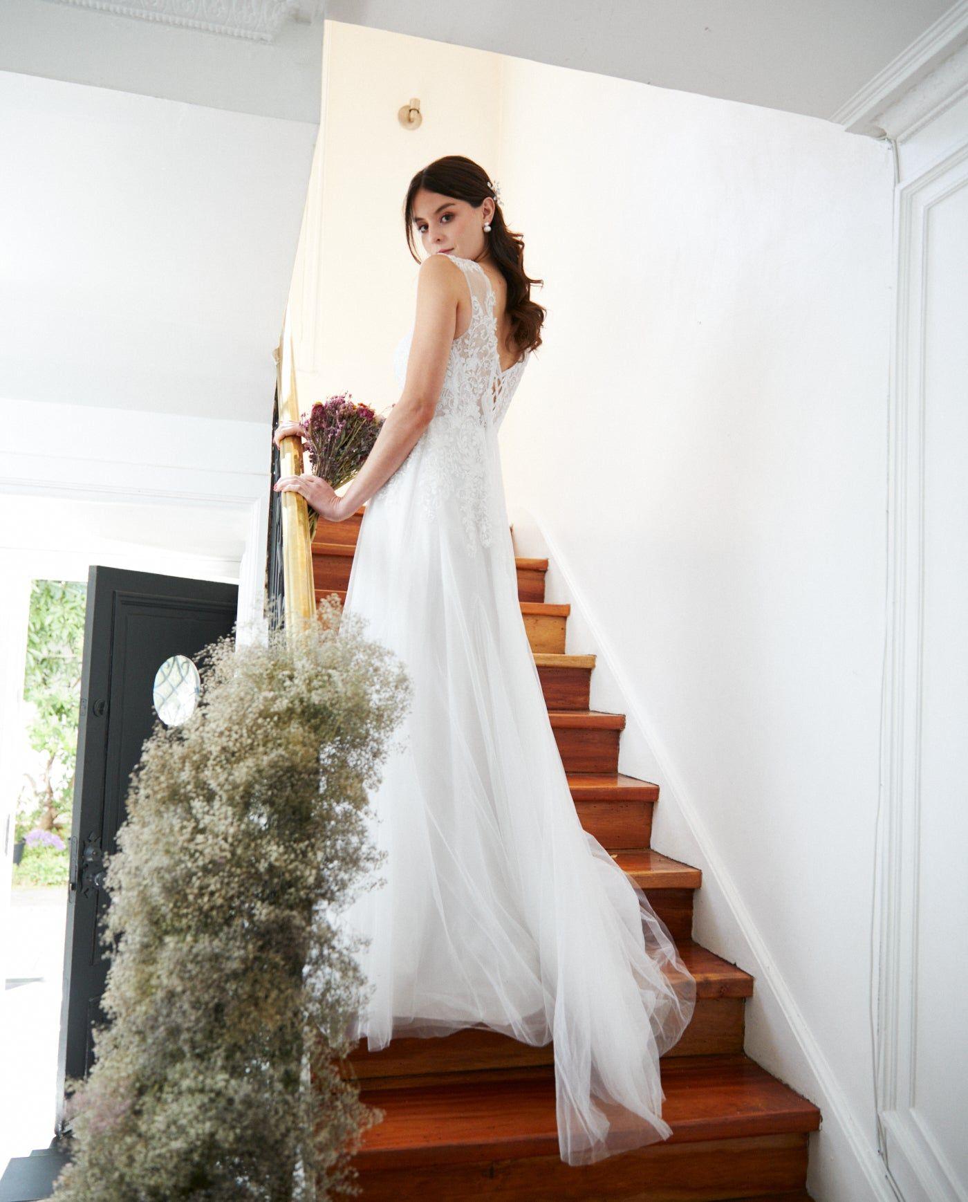 Vestido Largo de Novia Marbella Blanco-3