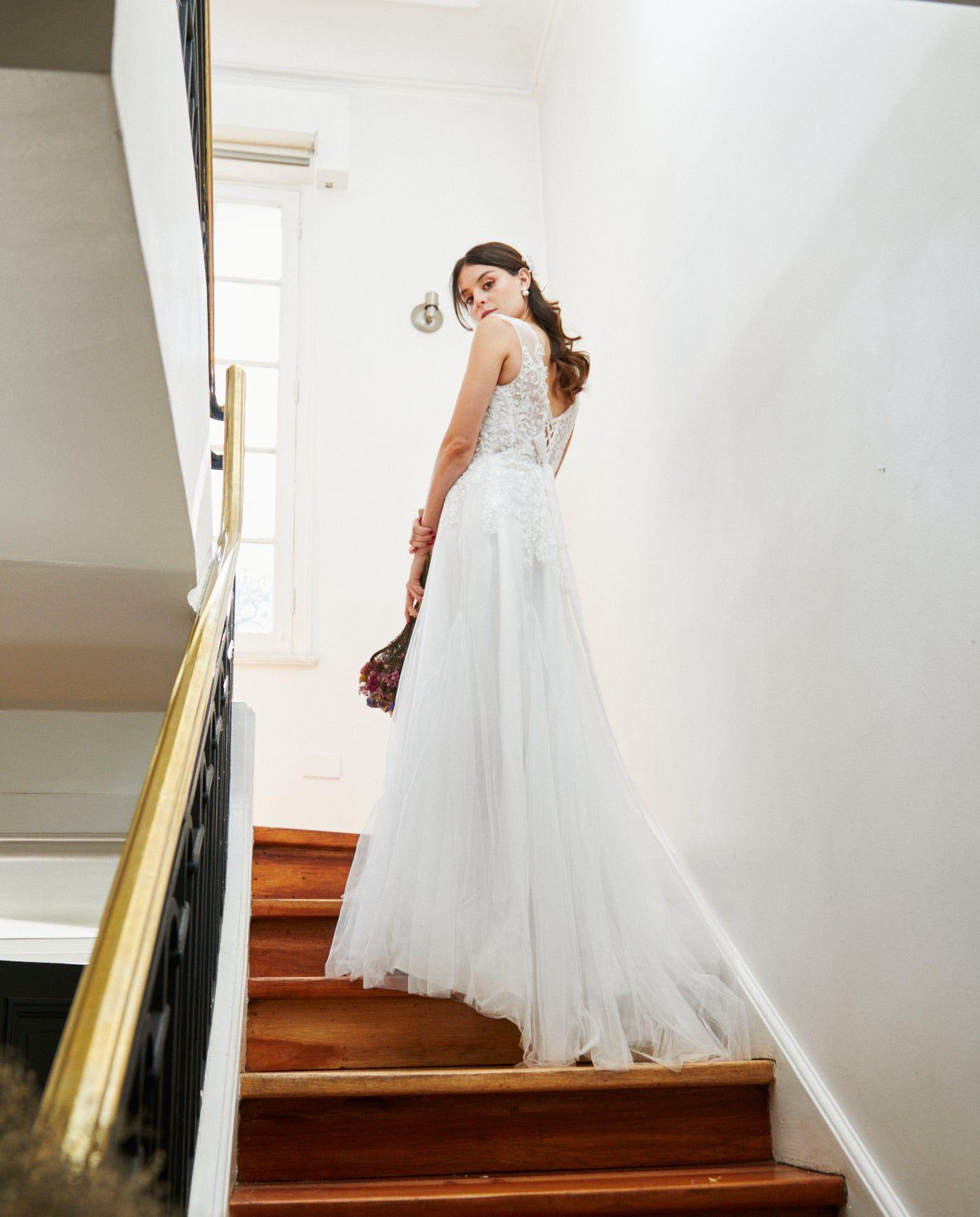 Vestido Largo de Novia Marbella Blanco-4