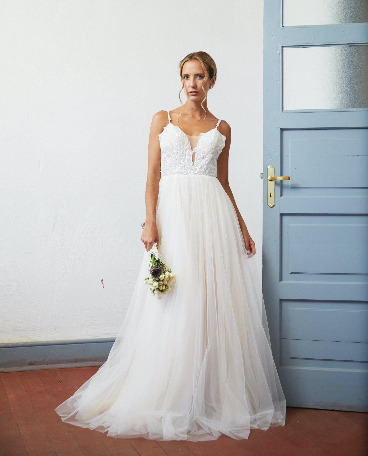 Vestido Largo de Novia Soleil Nude-0