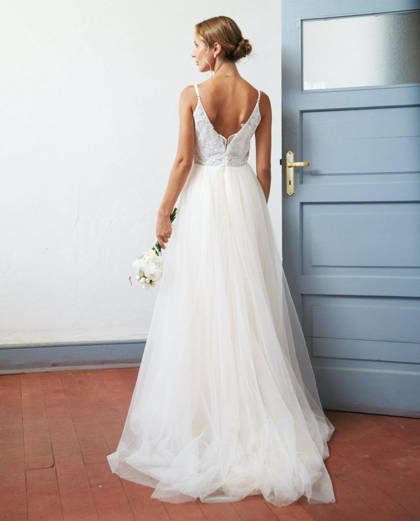 Vestido Largo de Novia Soleil Nude-1