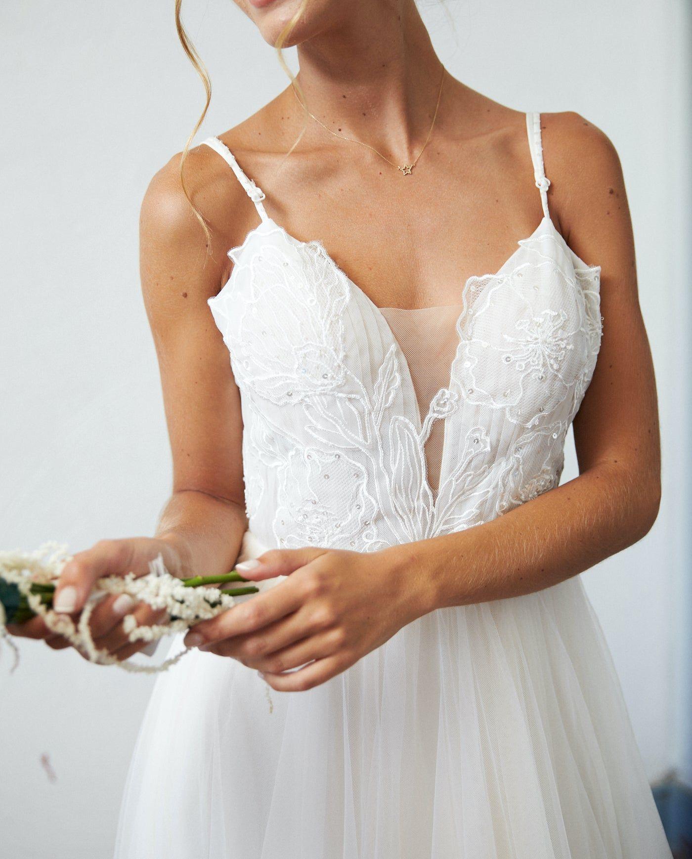 Vestido Largo de Novia Soleil Nude-2