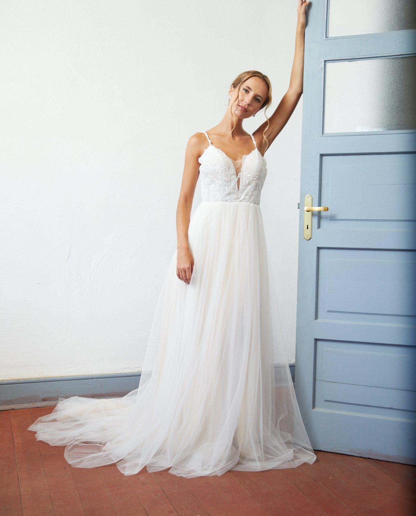 Vestido Largo de Novia Soleil Nude-7