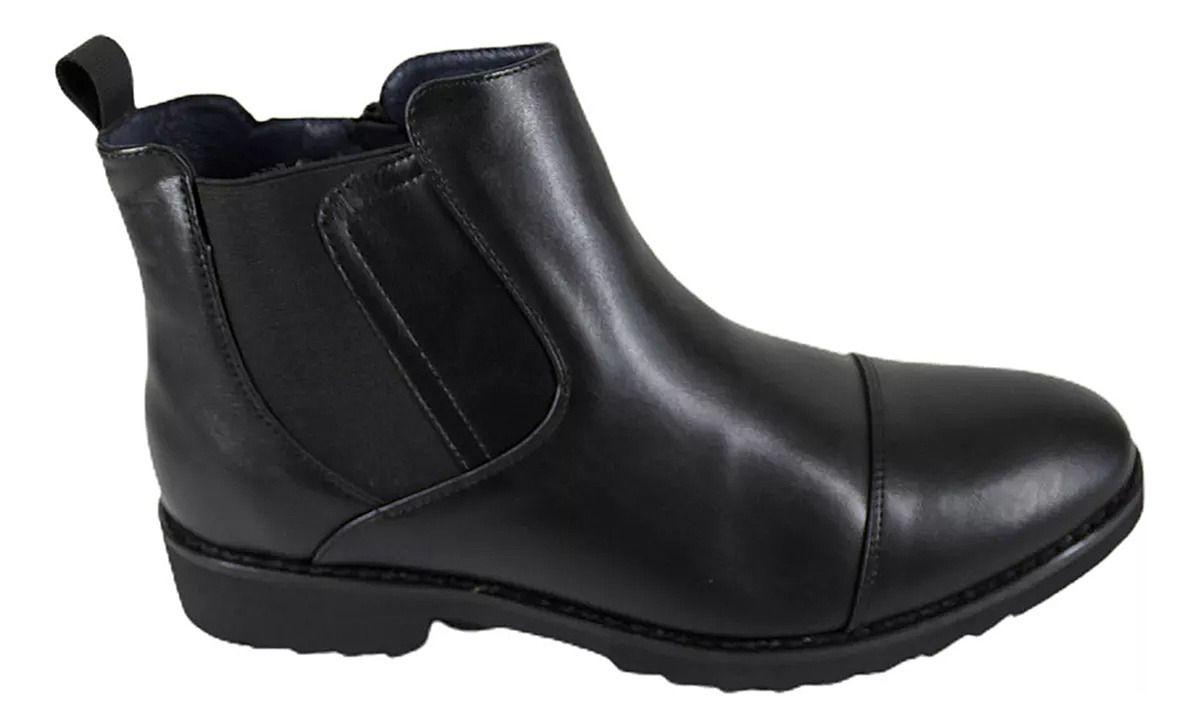 Zapato Casual Hombre Eco Cuero Con Ajuste Elástico Cierre-3