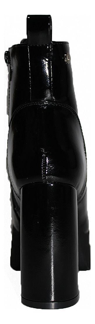 Botín Con Cordones Y Cierre De Dama En Charol-7