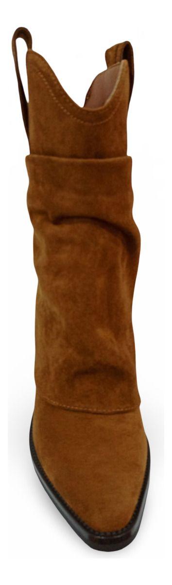 Botín De Mujer Vaquero Casual En Gamuza-7