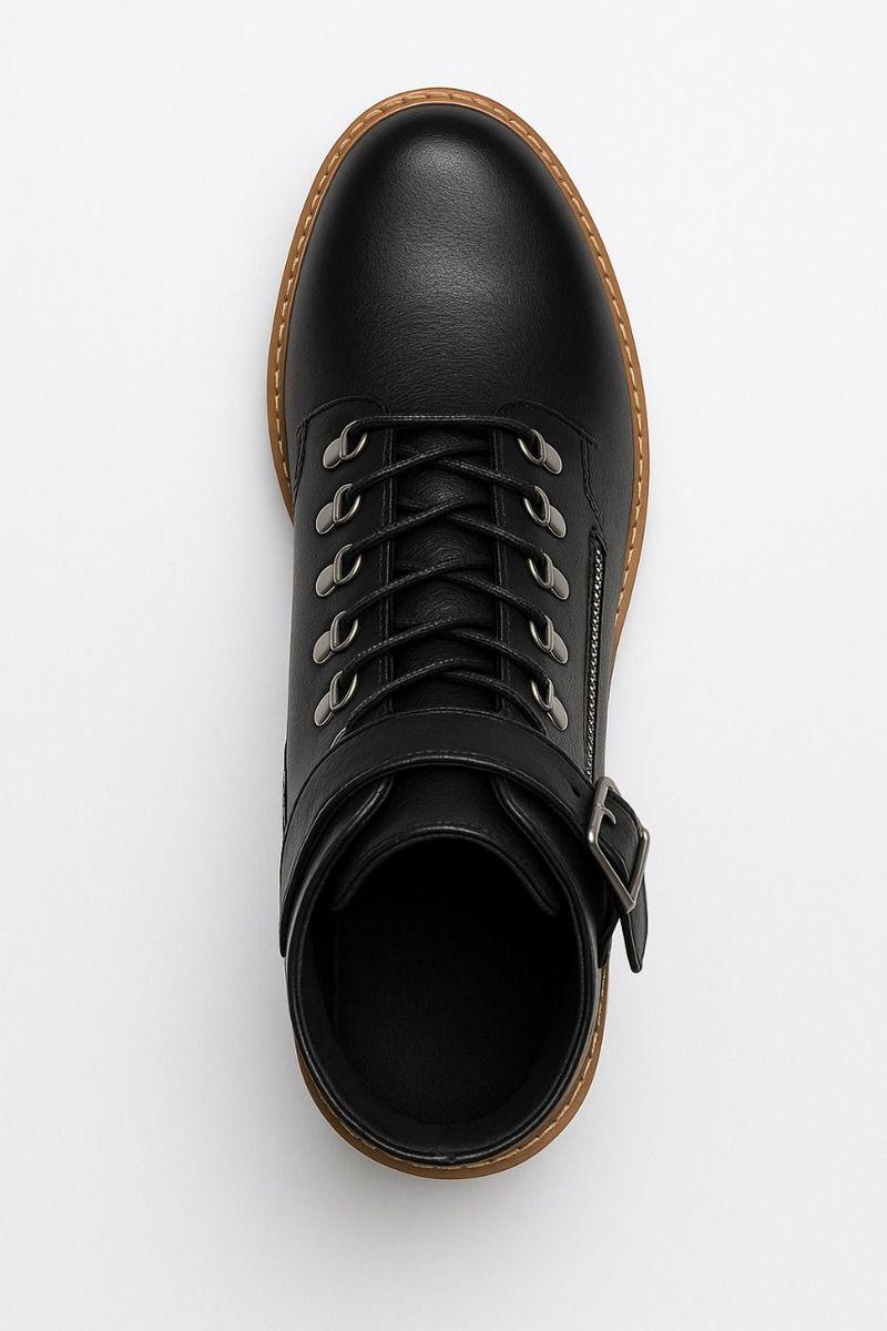 Botín Para Dama Taco Alto De Cordones Y Cierre-3