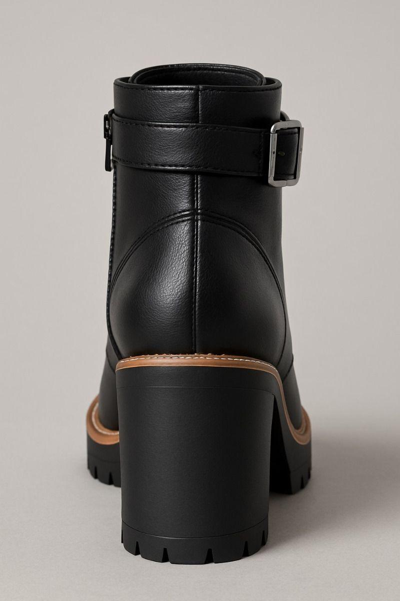 Botín Para Dama Taco Alto De Cordones Y Cierre-6