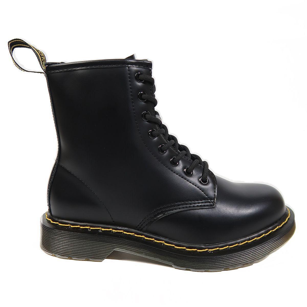 Botines Dr. Martens Smooth Cuero Mid Calf Hombre Negras-4