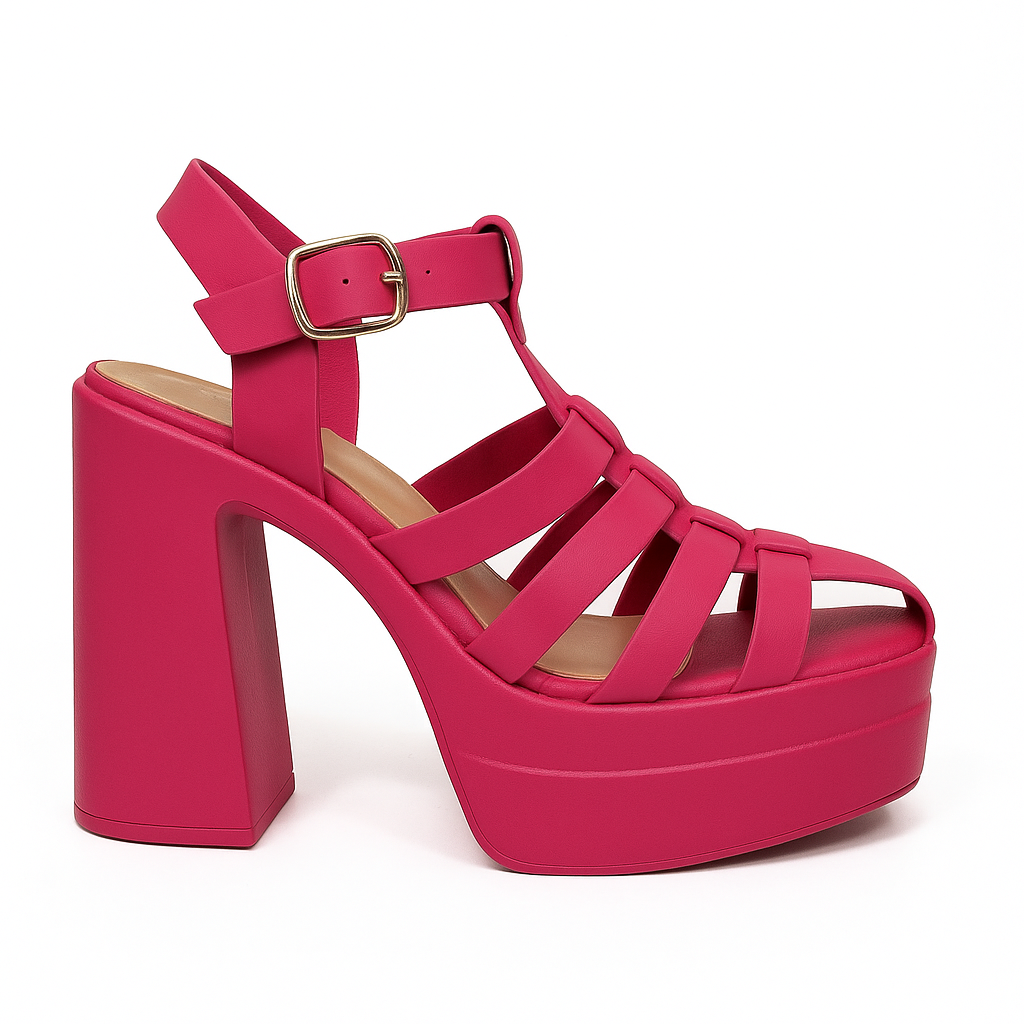 Sandalias Con Taco Cerradas De Tiras En Colores-4