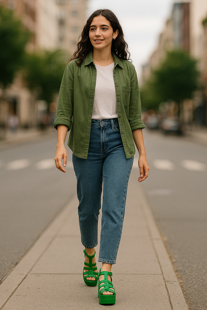 Sandalias Con Taco Cerradas De Tiras En Colores-6