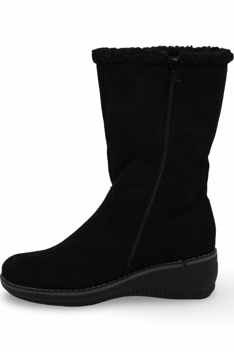 Botines Invierno Gamuza, Forradas Chiporro Y Botones Mujer-6