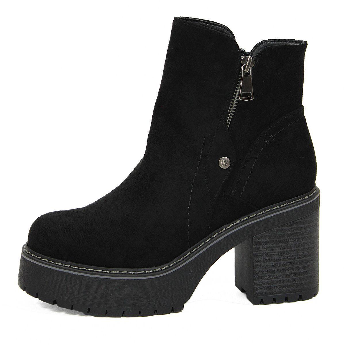 Botines Gamuza Camel Chato Con Taco, Cierres Y Chiporro-4