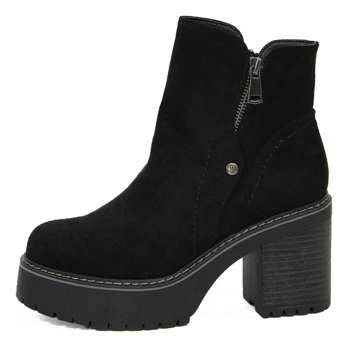 Botines De Gamuza Con Taco, Cierre Y Chiporro-2