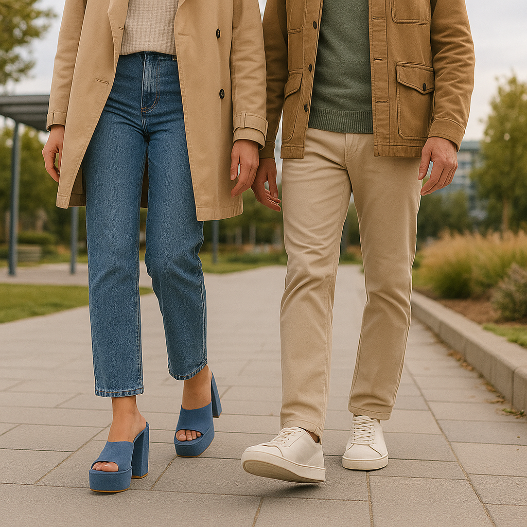 Sandalia Jeans Mujer Taco Grueso Cómodo Moderno Celeste-6