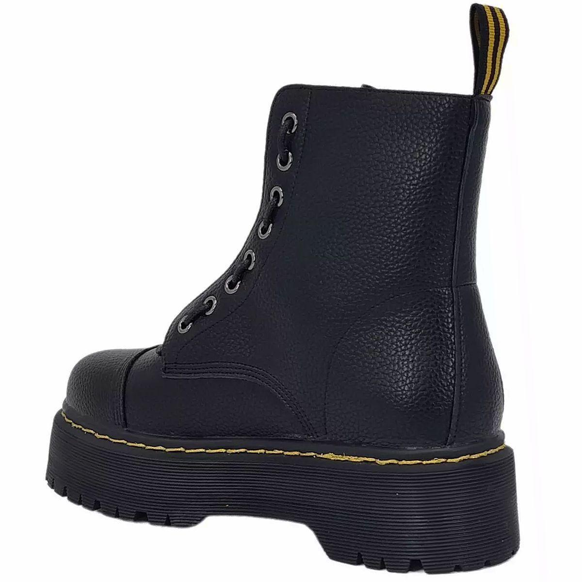 Botín Clásico Con Cierre En Medio Negro-5