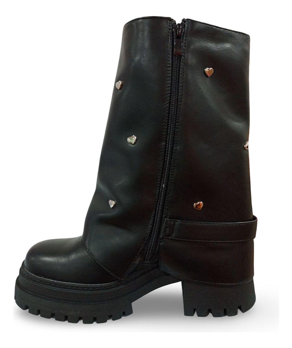 Botas Vaqueras O Texanas De Mujer Con Apliques Negras-2