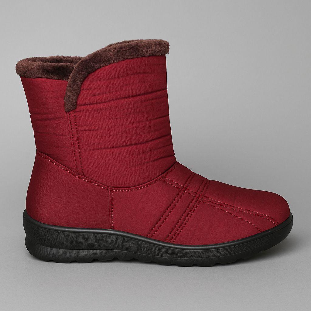 Botín Invierno Mujer Impermeable Botones Y Chiporro Interior-3