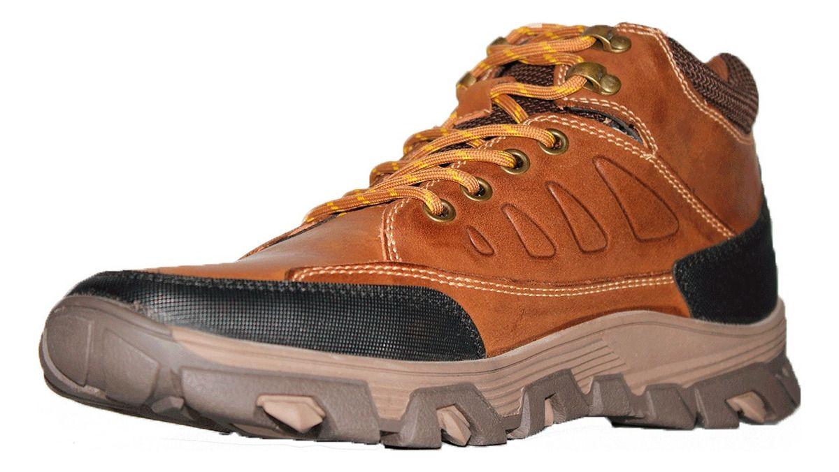 Botín Bota Hombre 100% Cuero Marrón Thunder Casual Ligera-3