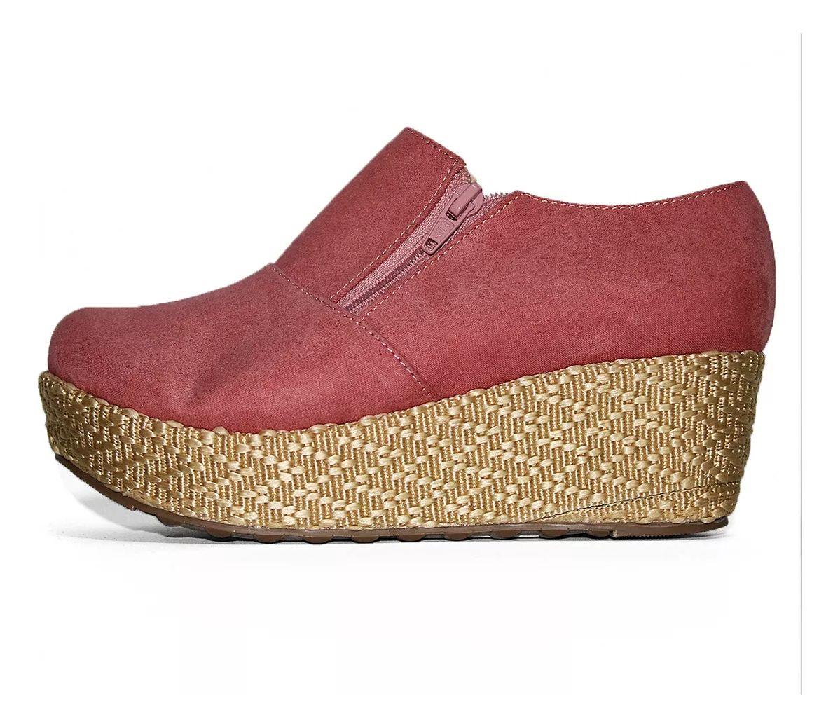 Panchitas Zapatos Con Plataforma En Gamuza De Colores-3