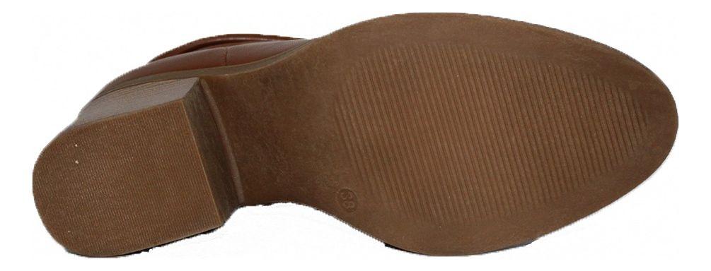 Bota De Mujer Estilo Arrugada Cuero Elegantes Y Casuales-5