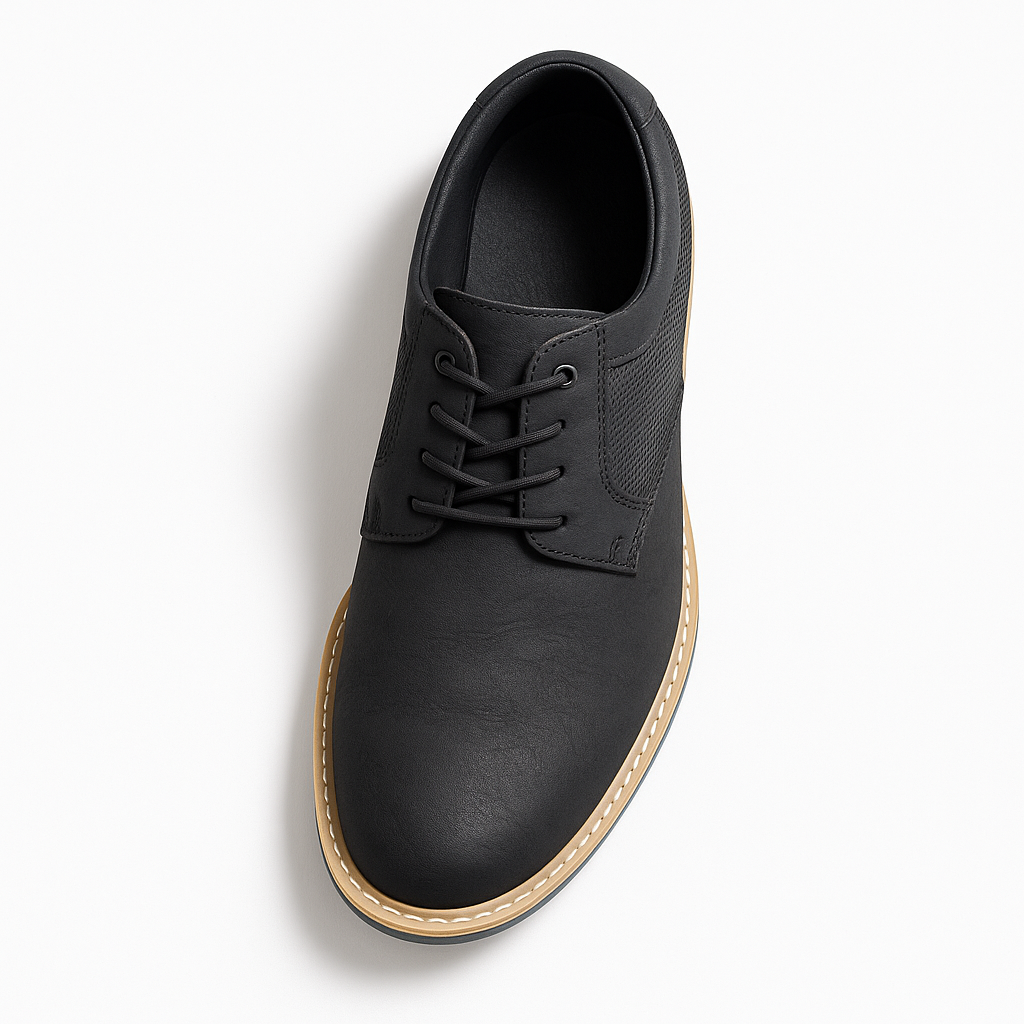 Zapatos Casual De Hombre En Color Negro Y Camel-4