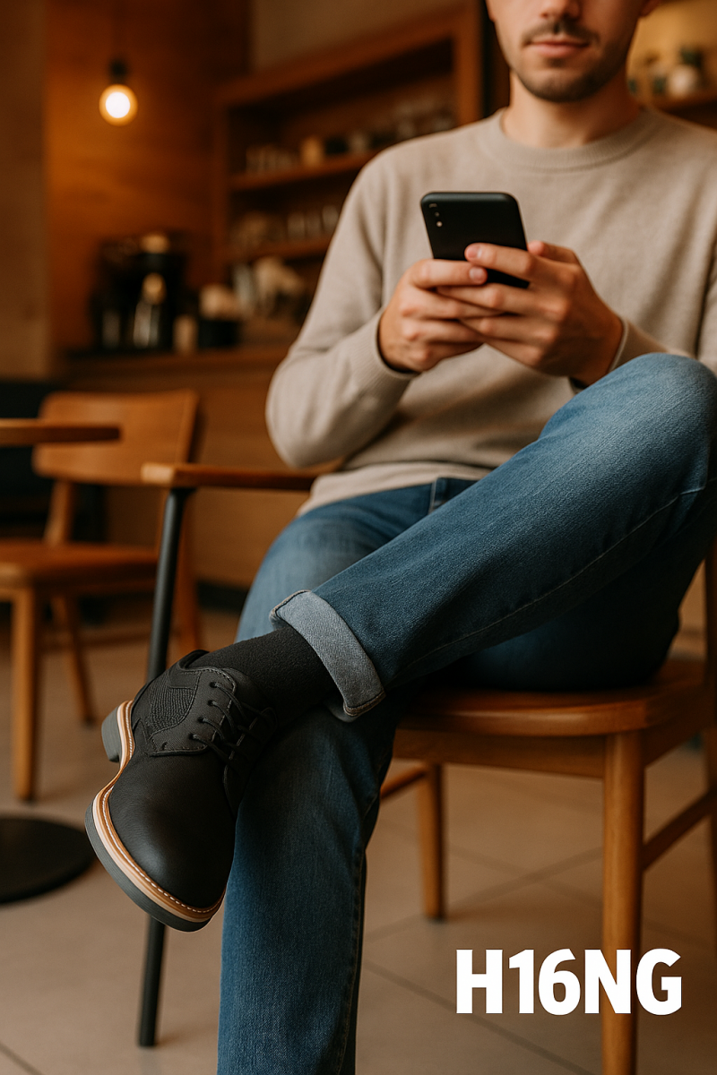 Zapatos Casual De Hombre En Color Negro Y Camel-9