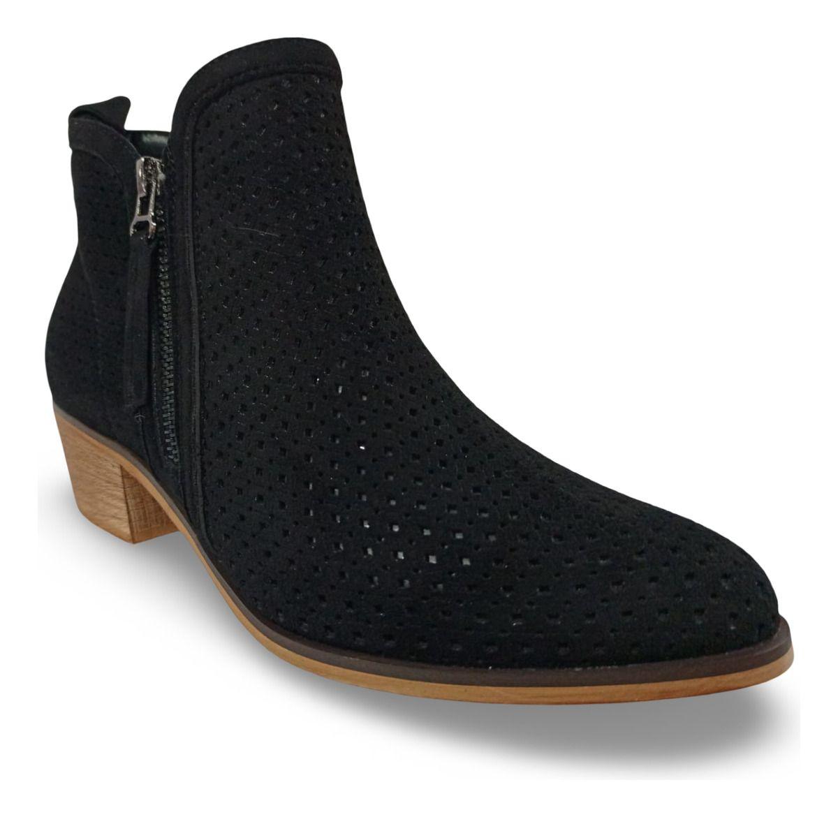 Cómodas Botas De Mujer Botín Campero Vaqueras Silver Black-7