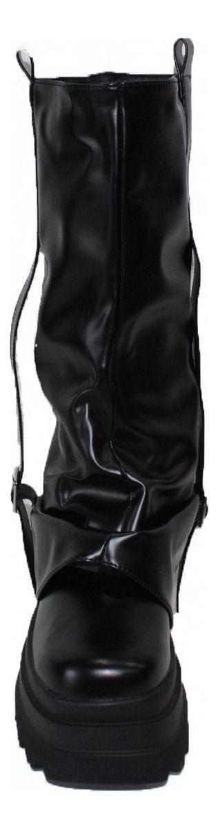 Botas Largas Con Plataforma Y Correas Full Tendencia-3