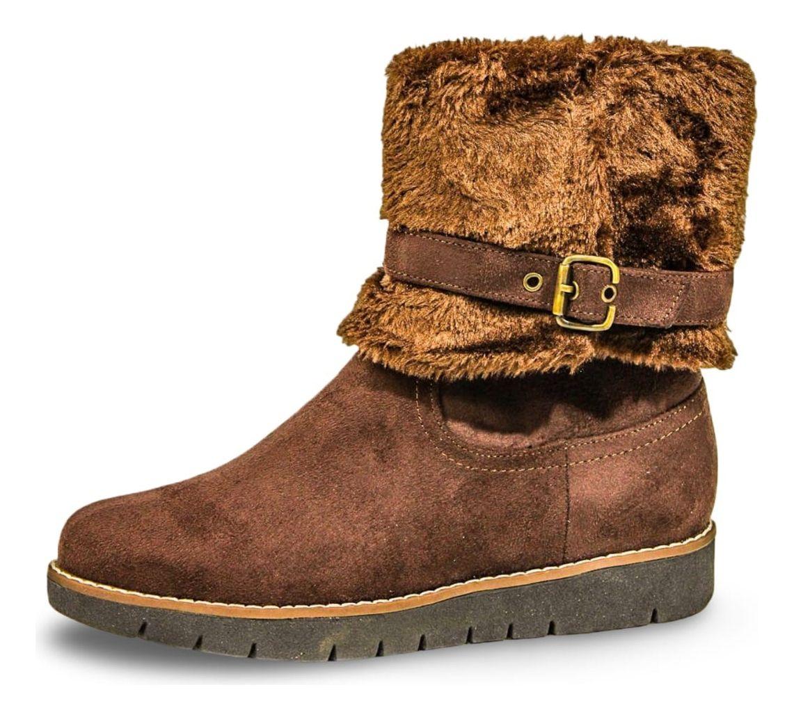 Botas Mujer Invierno Térmicas Gamuza Con Chiporro 4 Tonos-2