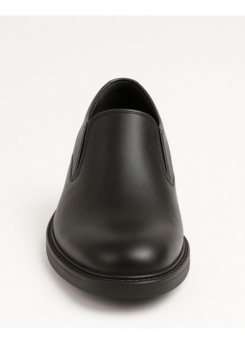 Zapatos Sociales Masculinos Elegantes Negro Cuero-3