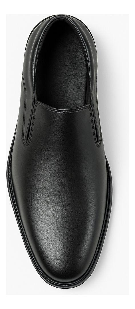 Zapatos Sociales Masculinos Elegantes Negro Cuero-5