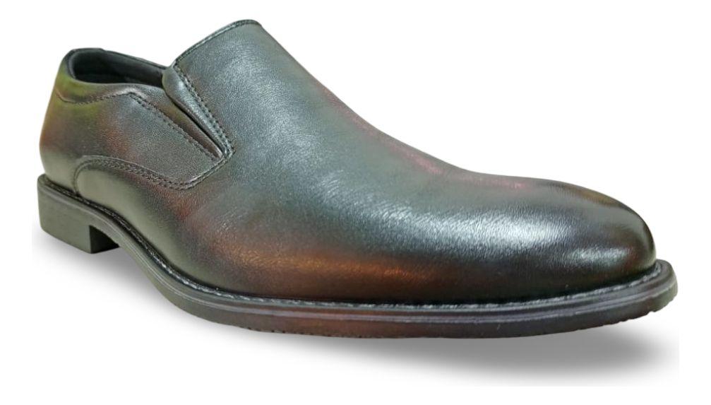 Zapatos Sociales Masculinos Elegantes Negro Cuero-8