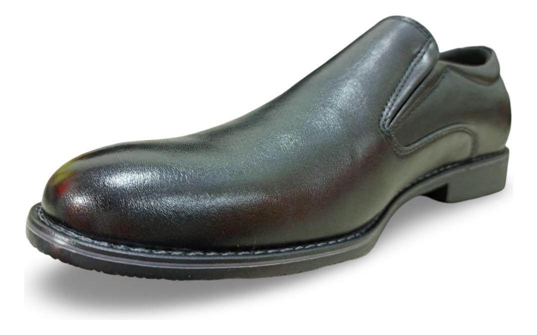 Zapatos Sociales Masculinos Elegantes Negro Cuero-9