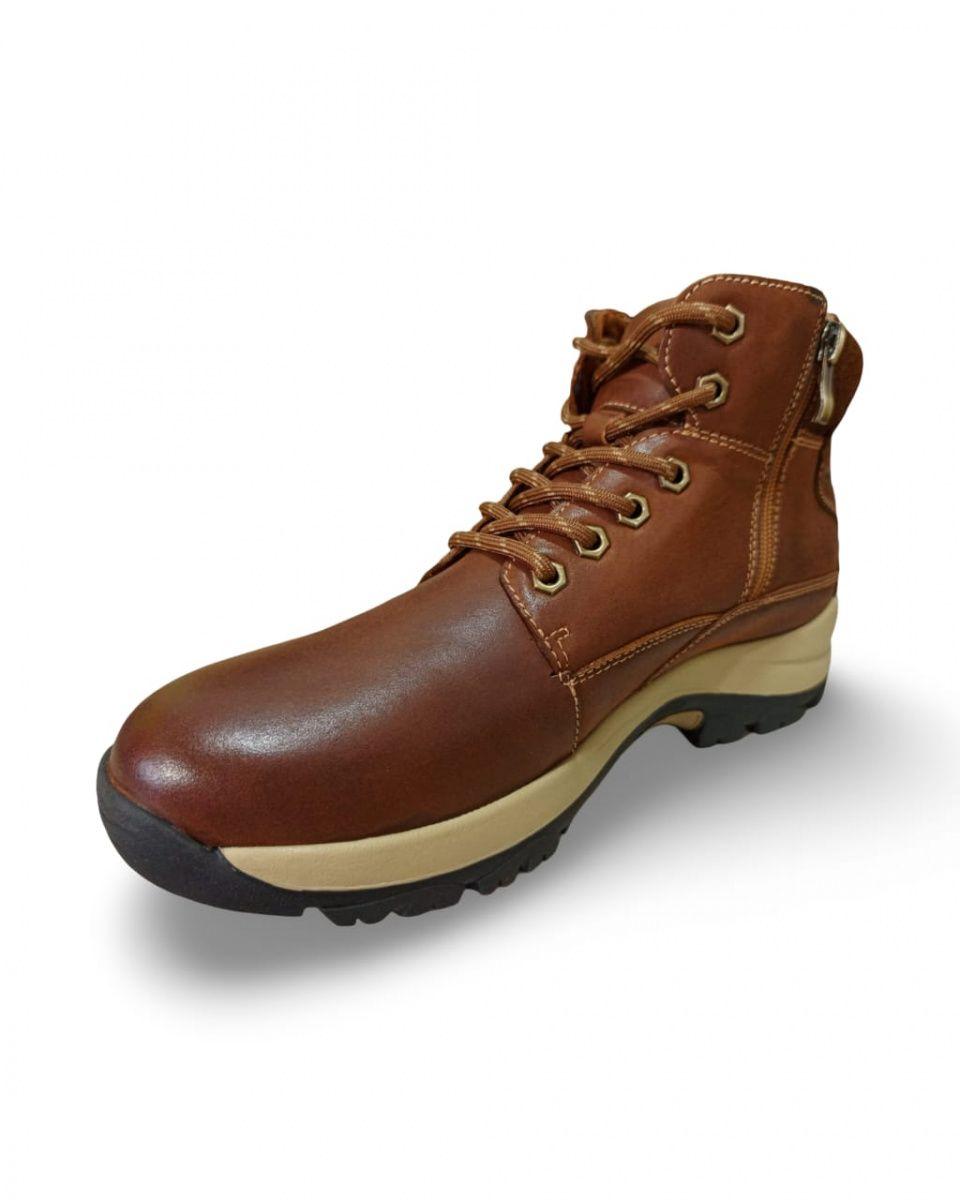 Botín Bota 100% Cuero Hombre Acolchado Suela Antideslizante-1