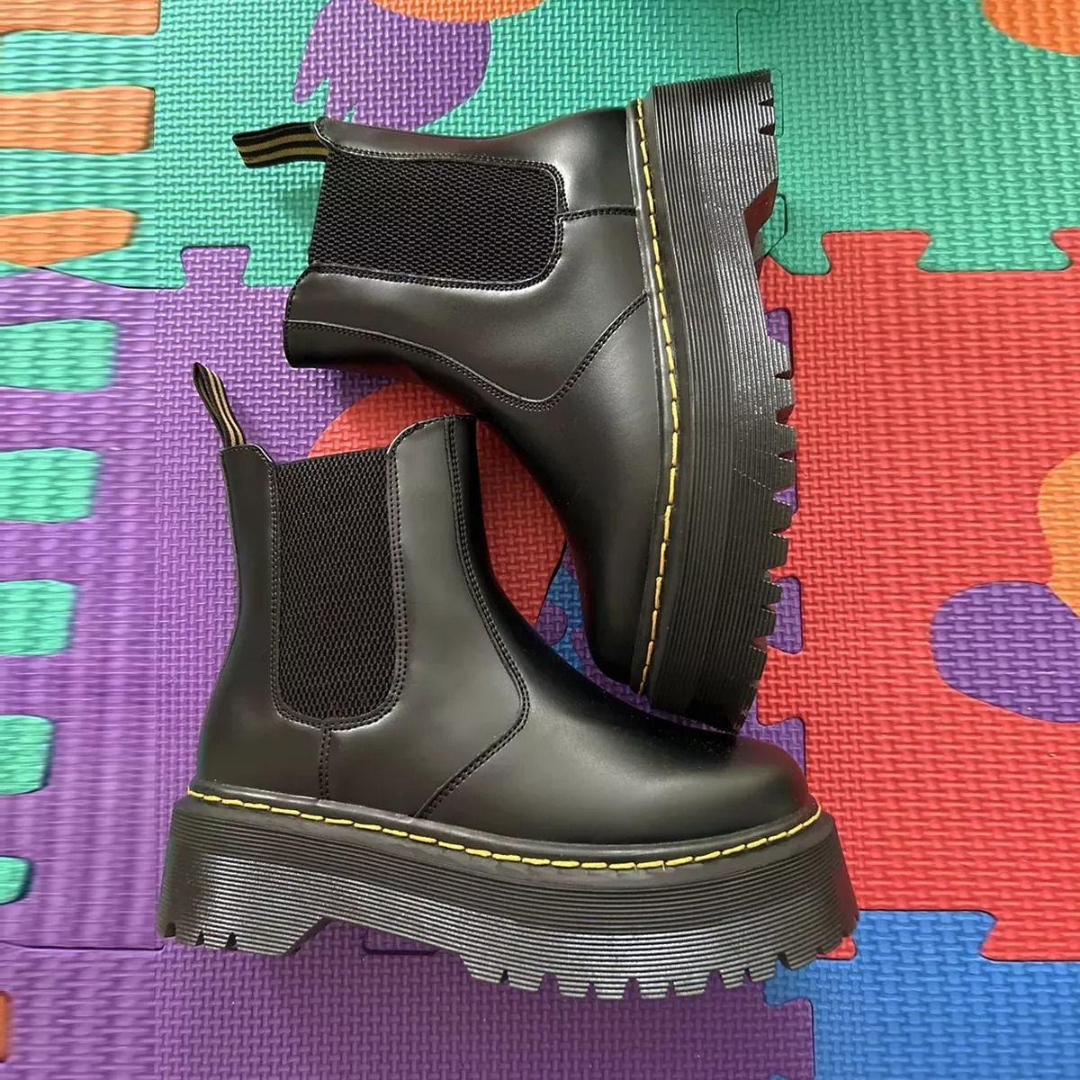 Botas Chelsea Con Plataforma Quad De Piel Smooth-3