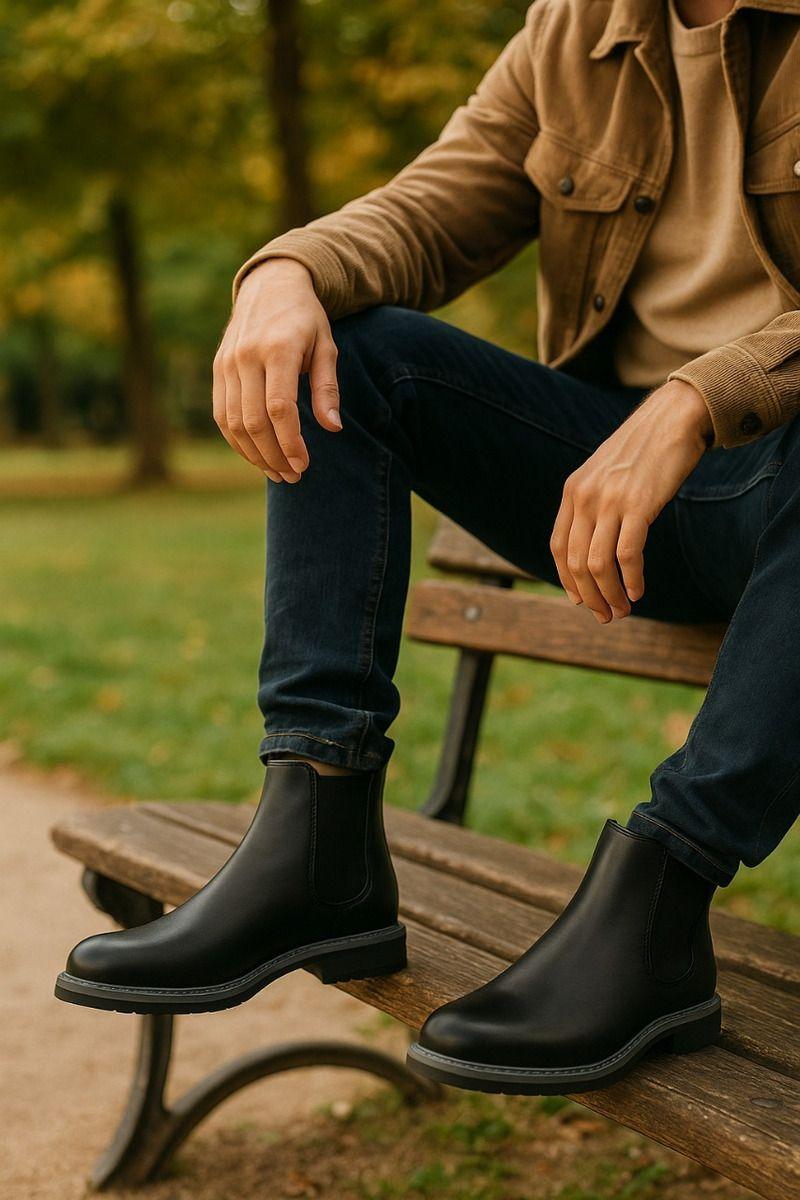 Bota O Botín De Caballero Casual 100% Cuero-1