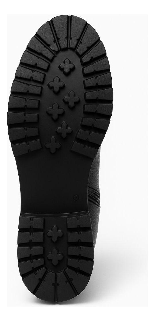 Bota Larga Mujer Casual Eco Cuero Moda Clásico Con Apliques-8