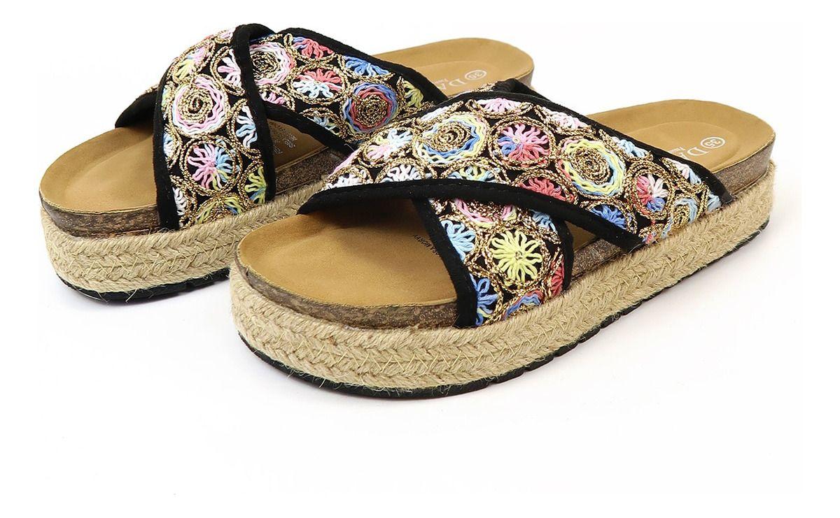 Sandalia Mujer Verano Alpargata Colorida Dancy-2