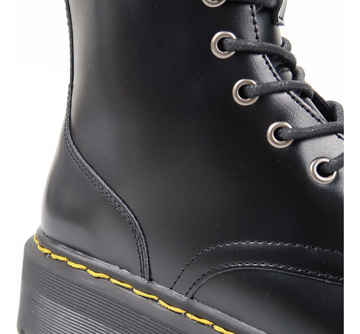 Botines Estilo D Marten S Plataforma Hombre E-cuero Negro-5