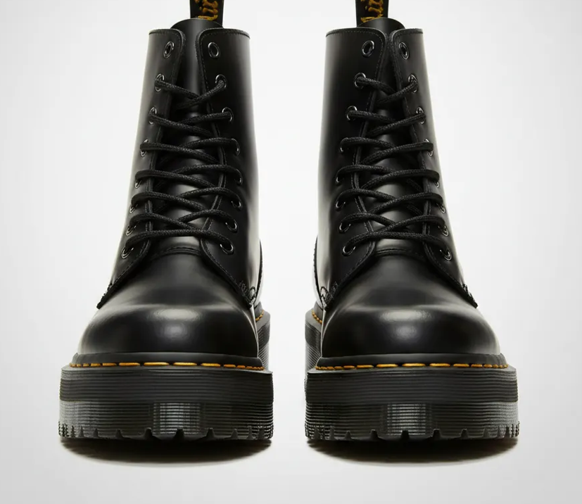 Botines Estilo Dr Martens Plataforma Hombre E-cuero Negro-2