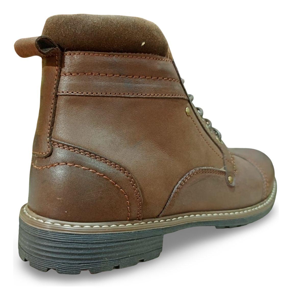 Botín Bota 100% Cuero Hombre Casual Antideslizante-5