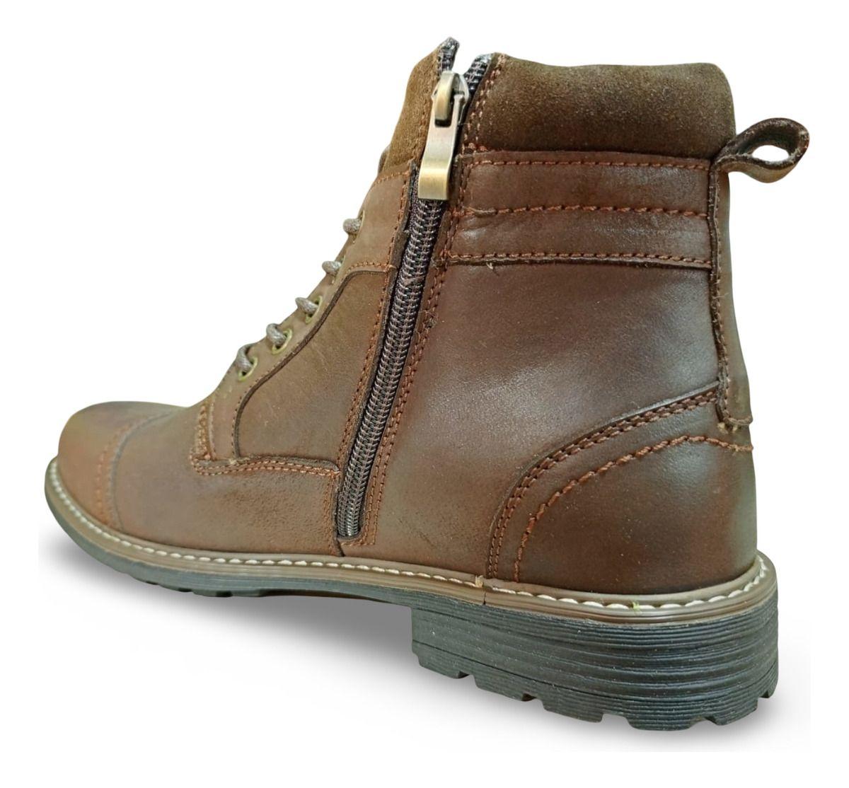 Botín Bota 100% Cuero Hombre Casual Antideslizante-7