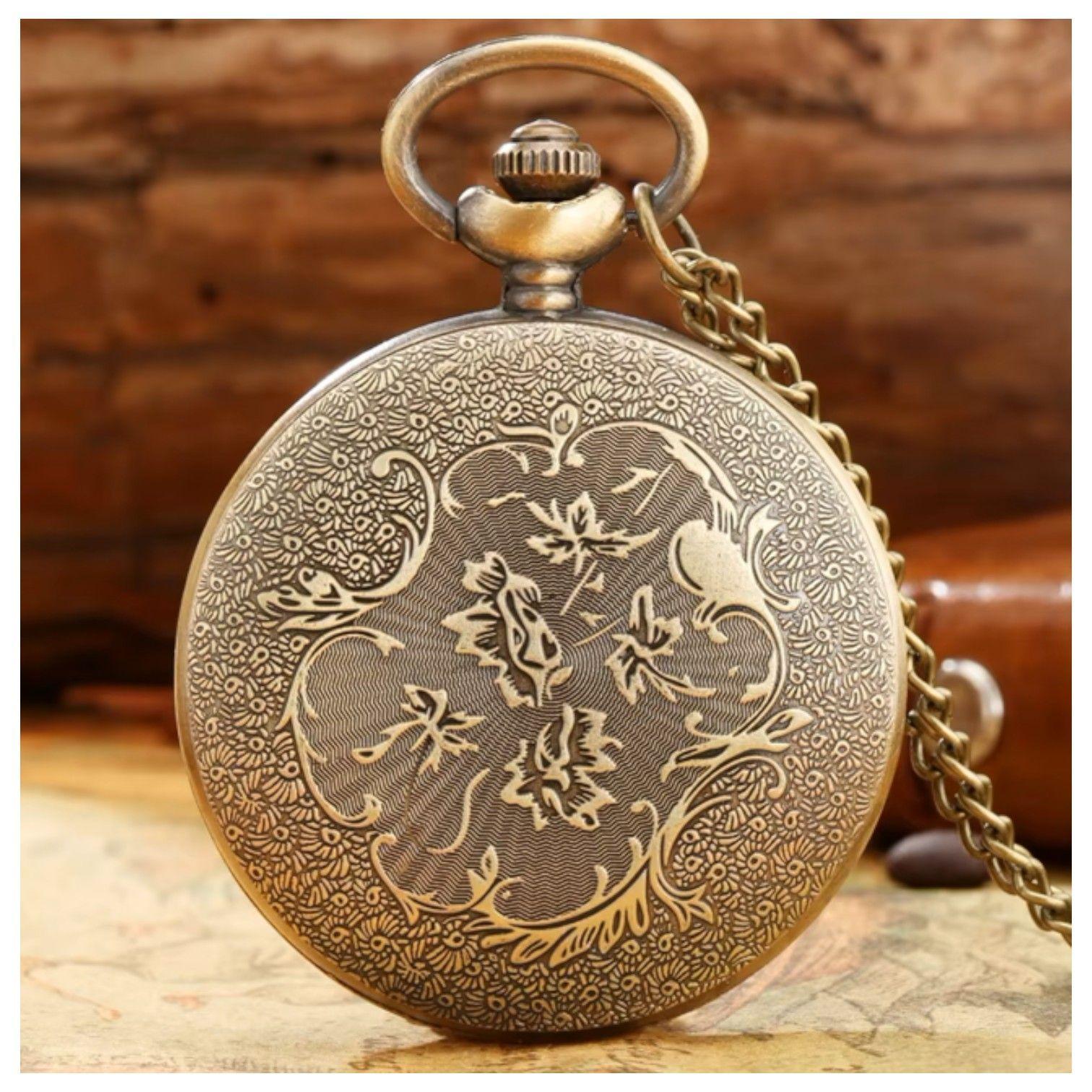 RELOJ BOLSILLO DAD CUARZO COLGANTE RETRO NC19 -3