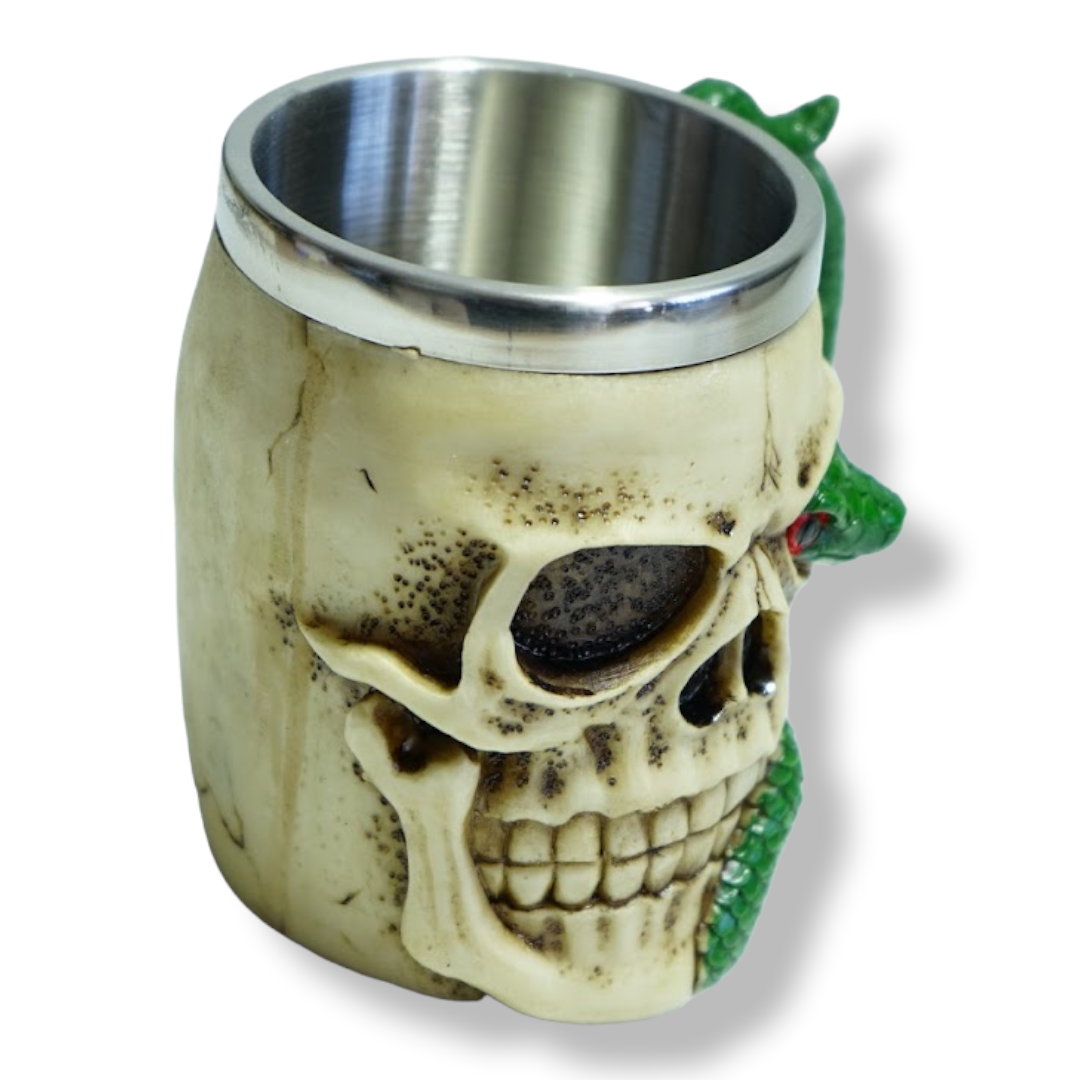 TAZON MUG CALAVERA SNAKE ACERO 400CC AP93-1