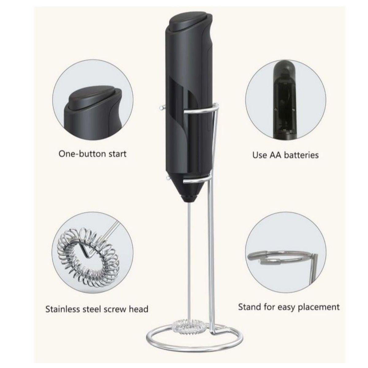 Batidor Espumador Leche Electrico Cafe Mezclador Manual Na68-3