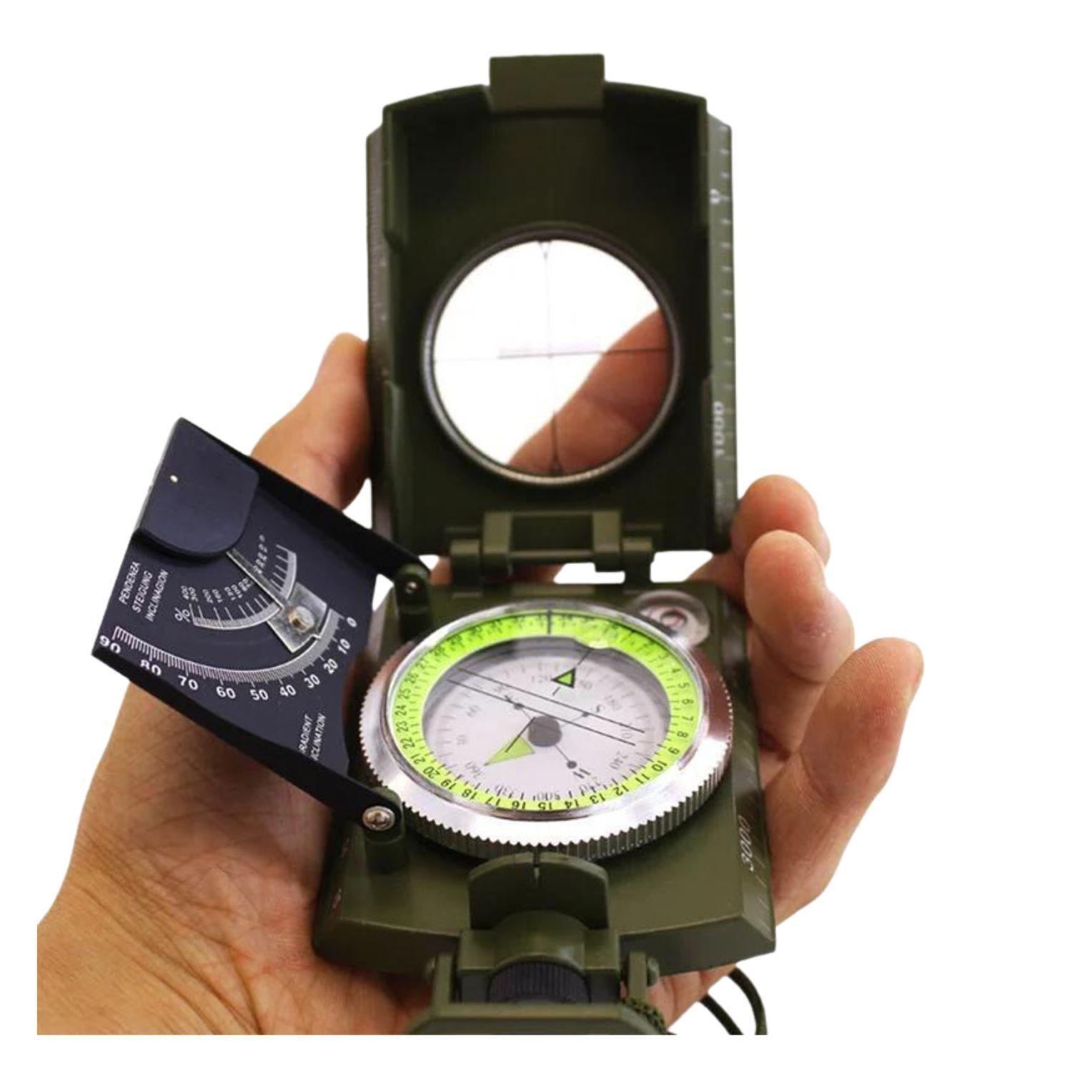 BRUJULA SUPERVIVENCIA DE CAMPING COMPAS INCLINOMETRO FLUORESCENTE AA14-0