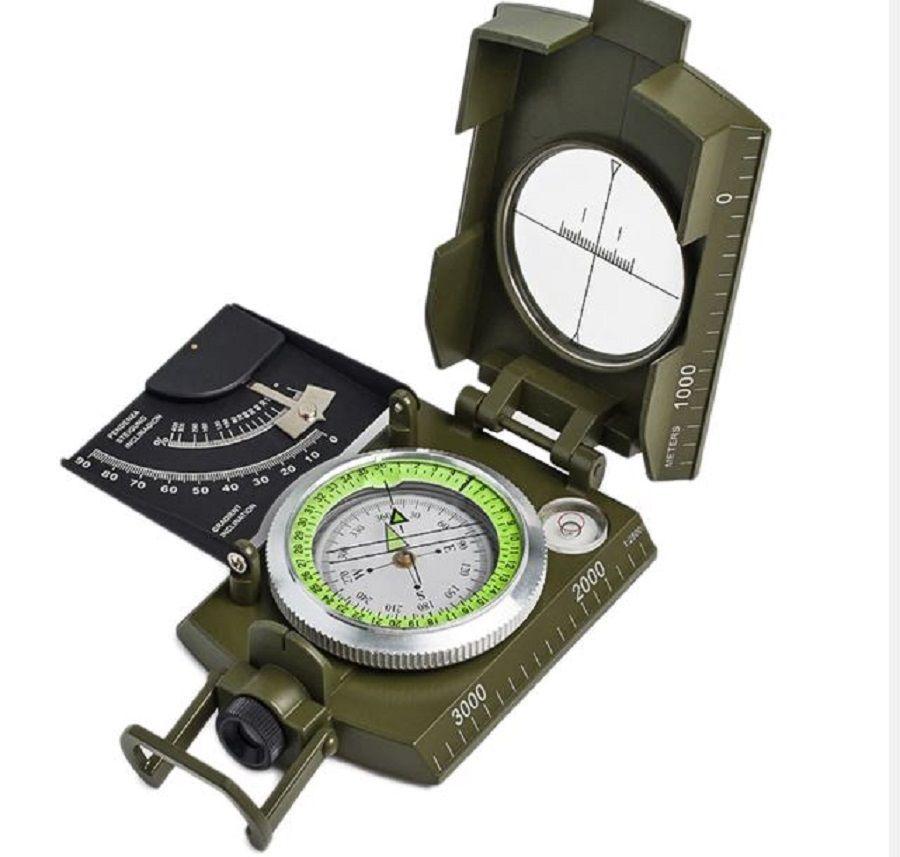 BRUJULA SUPERVIVENCIA DE CAMPING COMPAS INCLINOMETRO FLUORESCENTE AA14-1