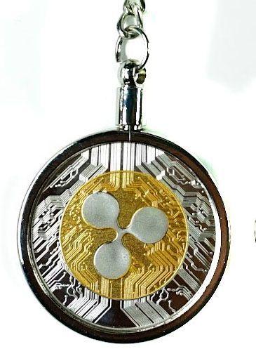 LLAVERO RIPPLE BIMETAL EXCLUSIVO ALTA CALIDAD LUJO AJ44-2