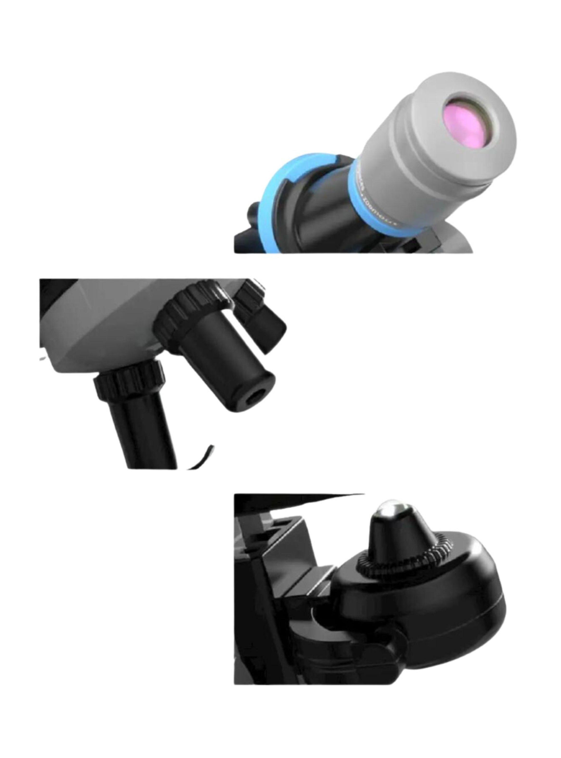 Microscopio educativo 1200x con Luz led y accesorios Mz60-4