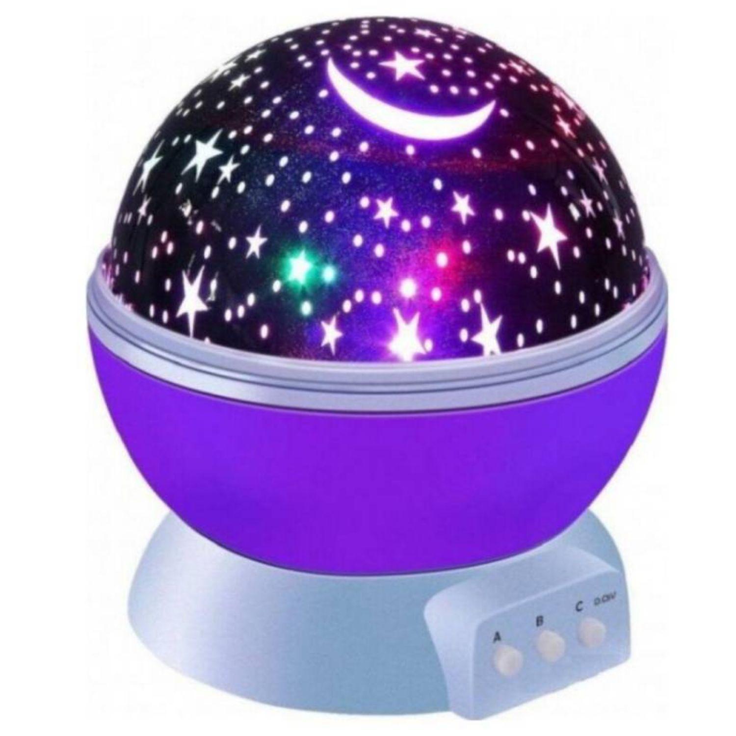 LAMPARA ESTRELLAS PROYECTOR  ESPANTACUCO LED MORADO MX31-0